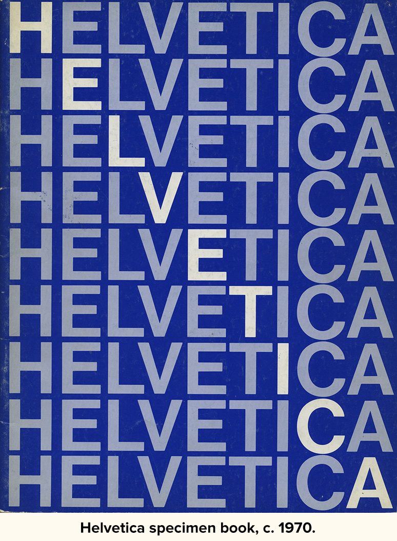 Helvetica specimen book, c. 1970.