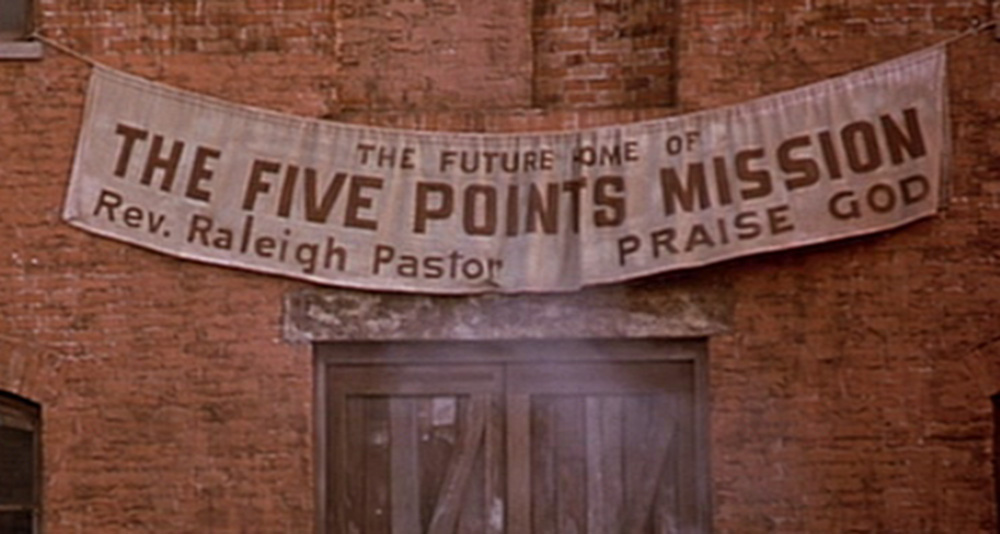 The Five Points Mission sign.