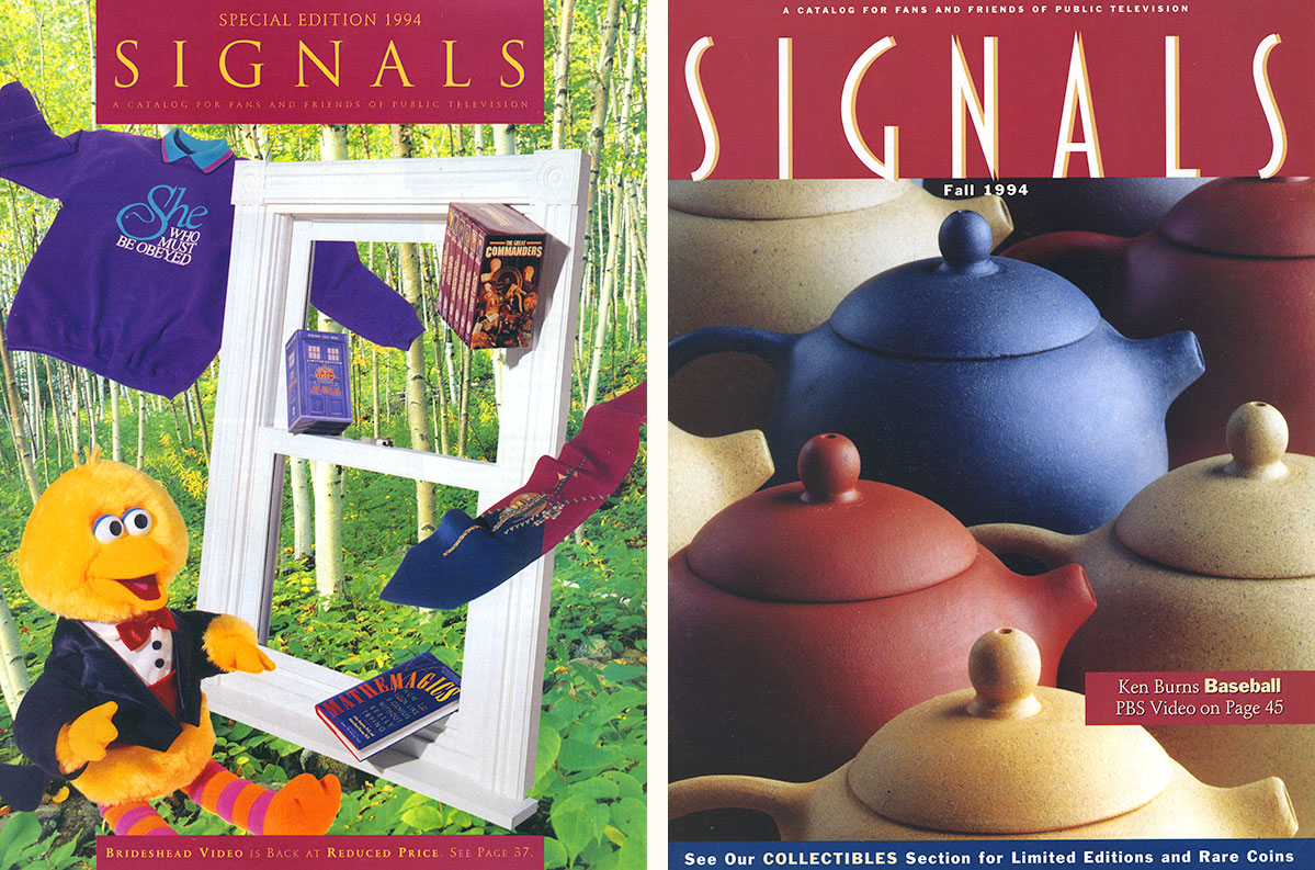 Signals catalog cover, before and after my redesign.