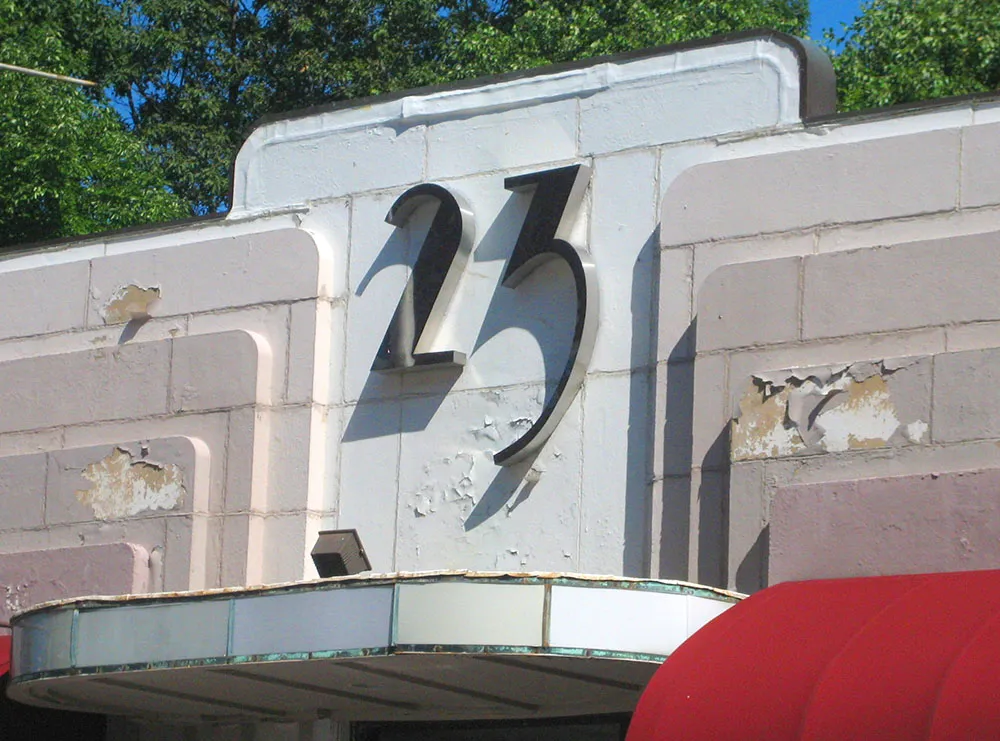Dimensional letters ‘23’ on a building
