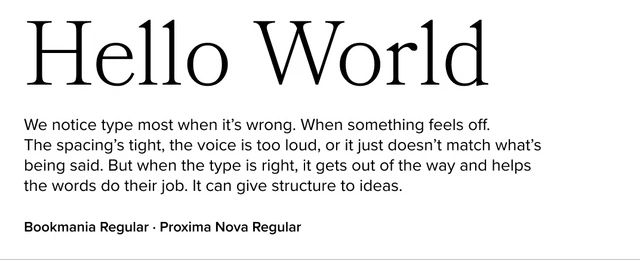 Bookmania paired with Proxima Nova
