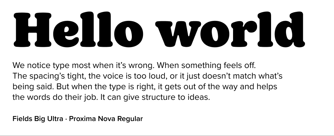 Fields paired with Proxima Nova