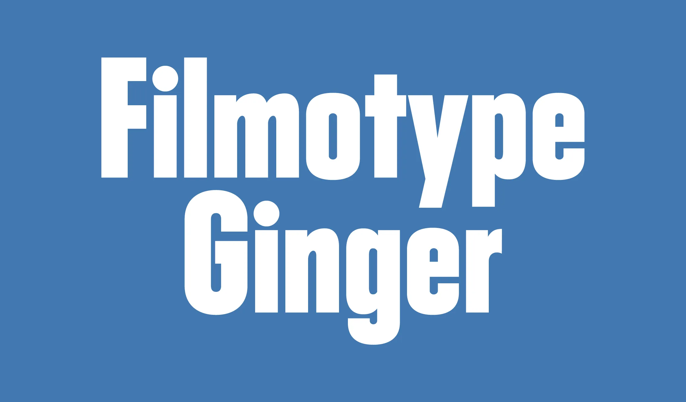 Filmotype Ginger sample