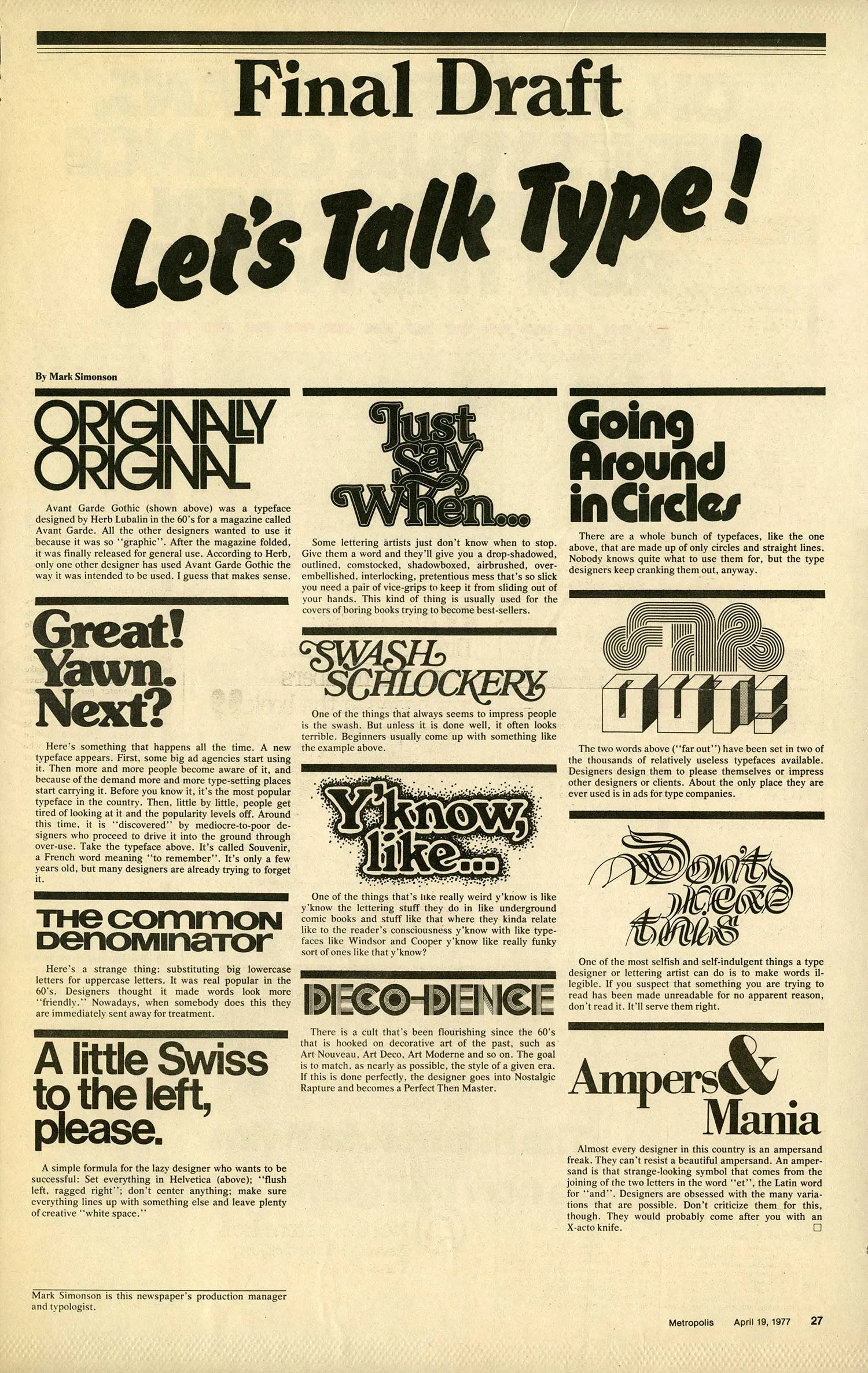 Let’s Talk Type!