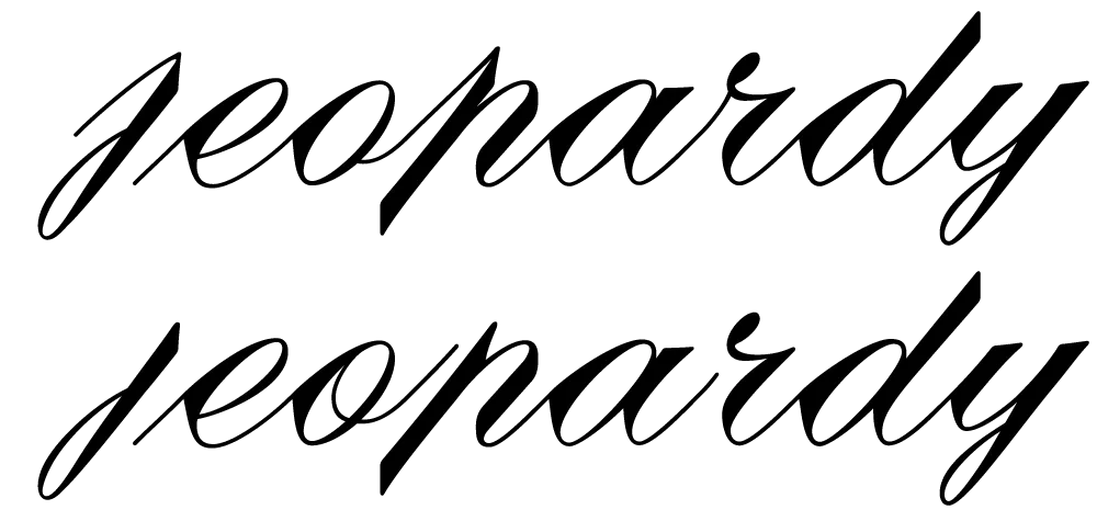 Alternate ‘prototype’ lowercase characters.