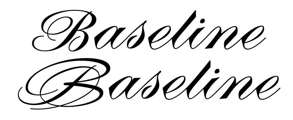 Cap-to-lowercase alignment. Cap-to-lowercase alignment.