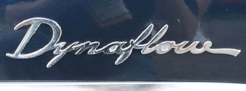 Buick Dynaflow (automatic transmission trade name) nameplate.