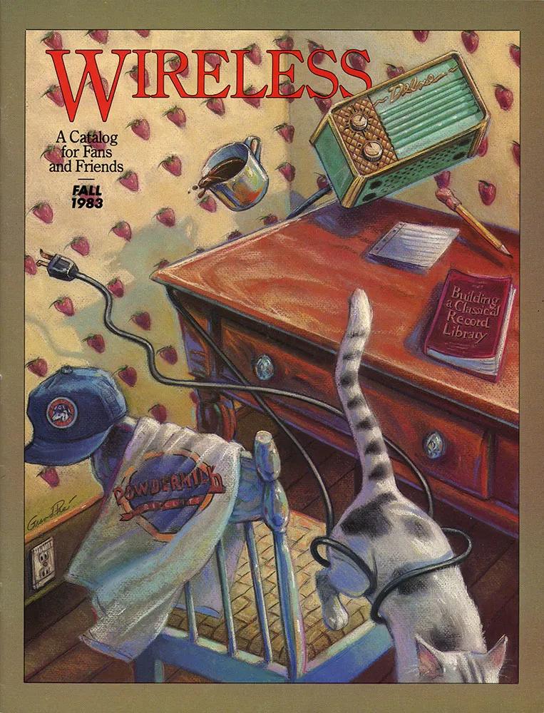 The first Wireless catalog cover. The first Wireless catalog cover, illustrated by Mary GrandPre