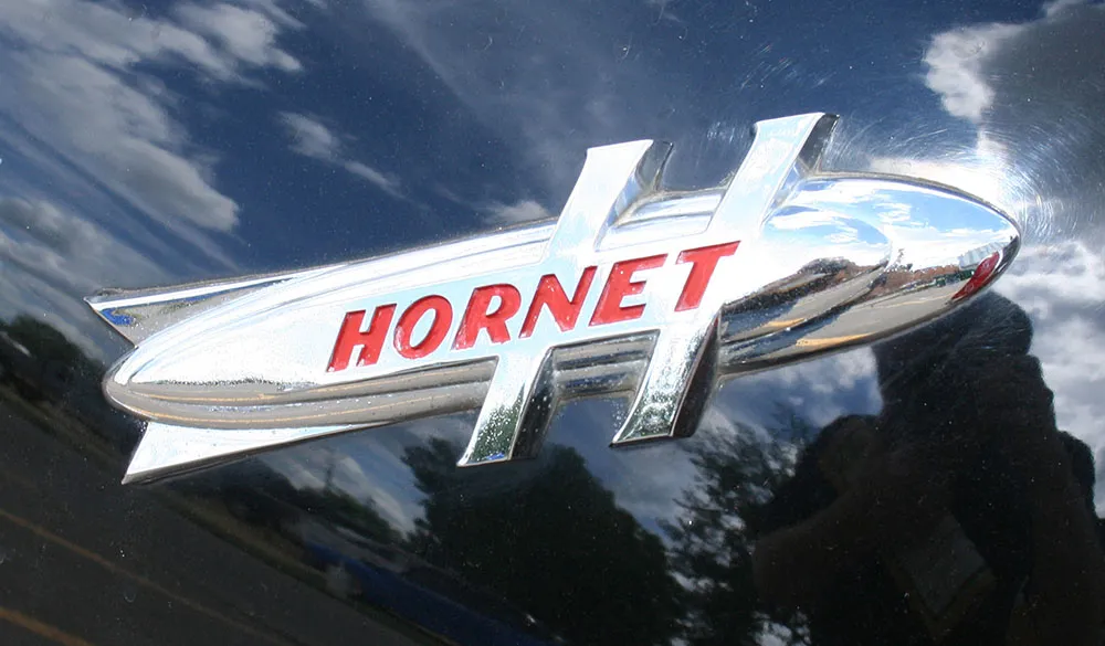 Hudson Hornet nameplate.