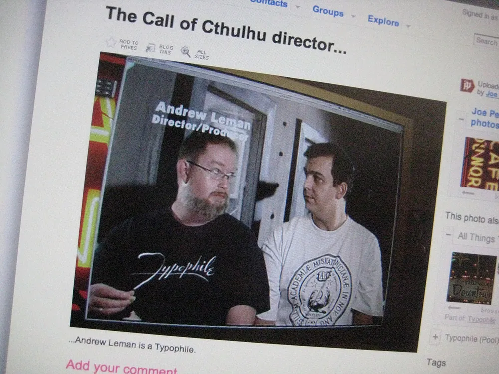 I don’t know who the other guy is. --MS Photo of a photo of a freeze frame of Andrew Lehman by Joe Pemberton