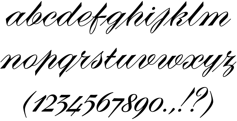 Lowercase and numbers, common to both styles. Lowercase and numbers, common to both styles.