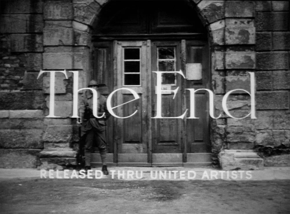 Title lettering in ‘Paths of Glory’, 1957.