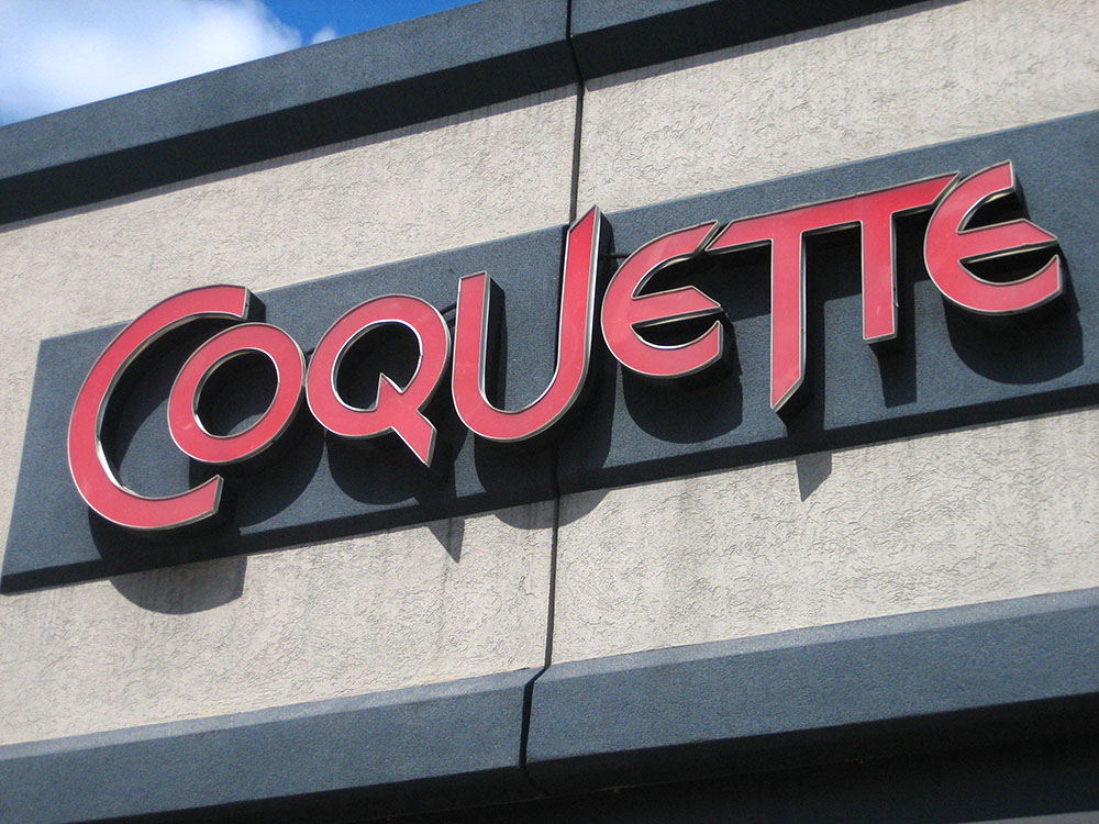 'Coquette' sign in Boston.