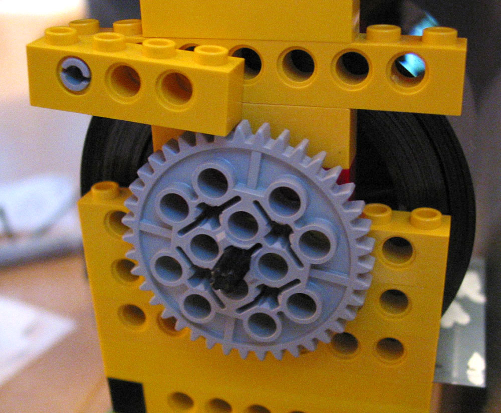 Close up of the ratchet mechanism