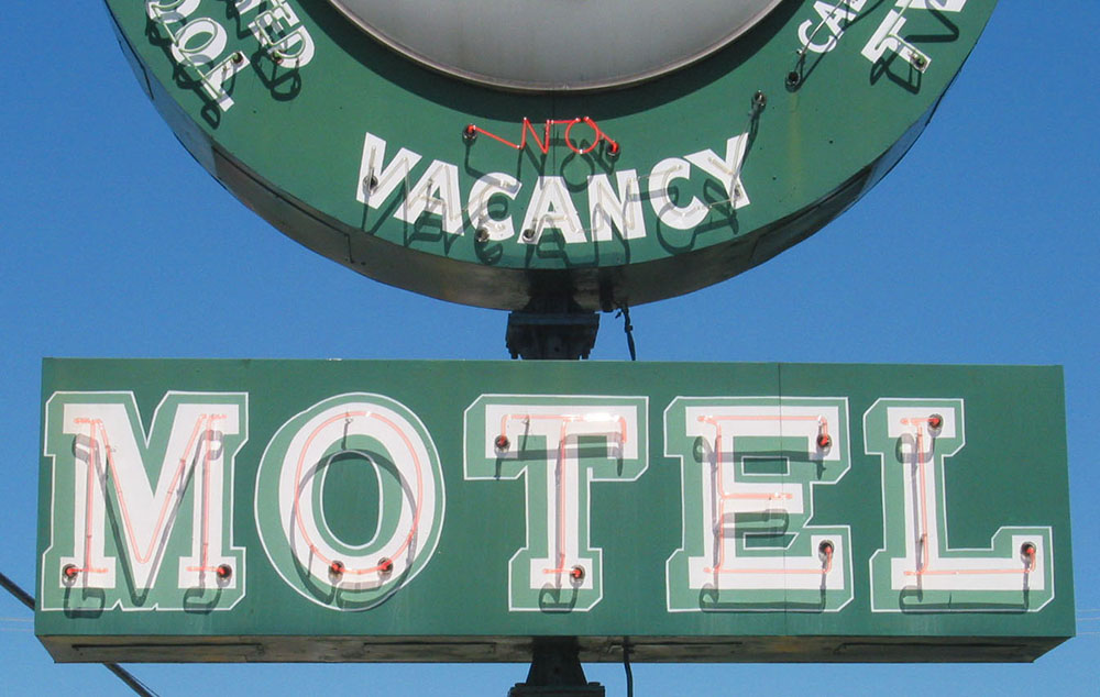Photo of vintage motel sign